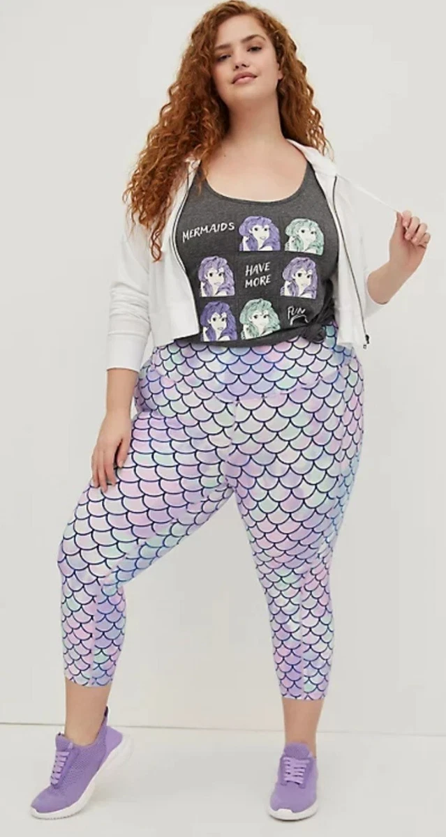 NWT Torrid Plus Size 3 3X 22/24 DISNEY THE LITTLE MERMAID HI-RISE CAPRI  LEGGING