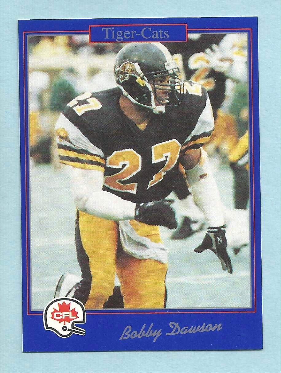 1991 JOGO CFL Football Bobby Dawson #98 Hamilton Tiger Cats Illinois