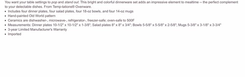 16 Piece Dinnerware Set TEMPTATIONS FLORAL LACE YELLOW Plates Bowl Mug Limited! - Picture 11 of 12