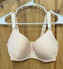 Mamia Bra Women’s Pink Padded Underwire Adjustable Clasp Back Size 36DD