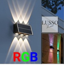applique CON PANNELLO SOLARE led da esterno ip65 parete muro lampada plafoniera