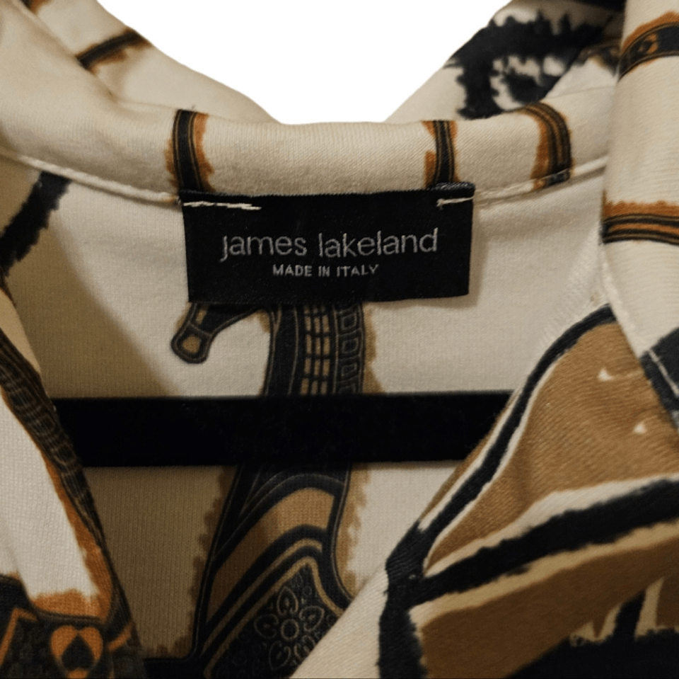 JAMES LAKELAND Horse Print Maxi Dress Made in Italy Size XL eBay