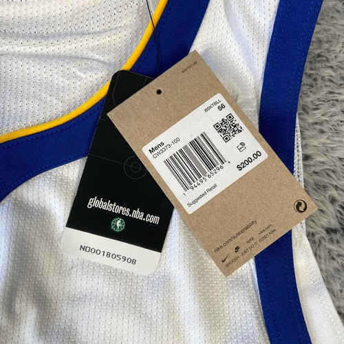 Nike GSW Warriors Authentic Jersey Vapor Knit Icon SZ 56 2XL White CW3373-100 - Picture 7 of 7