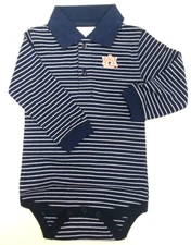 NCAA LICENSED INFANT NEWBORN LONG SLEEVE STRIPED GOLF SHIRT-NEW