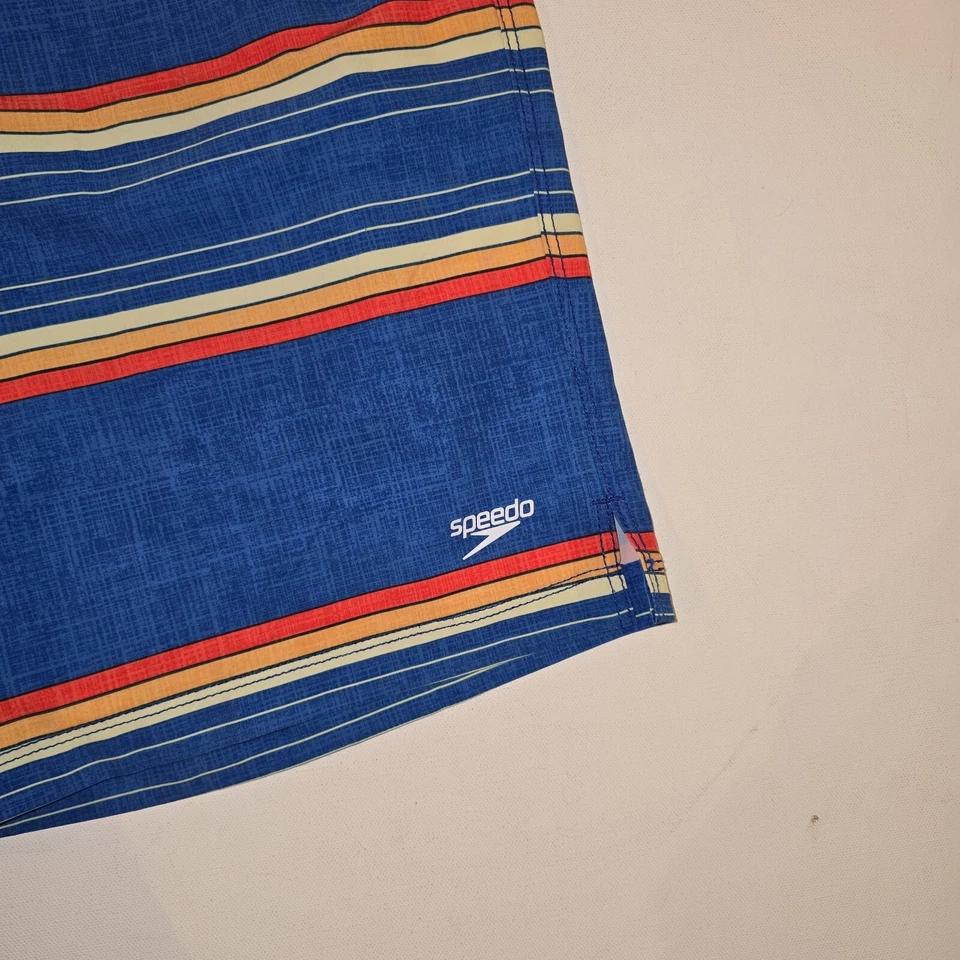 Bañador Speedo cómodo elástico cordón naranja amarillo azul pantalones cortos grandes Foto 3 de 4