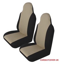 For Peugeot Partner Combi - Pair of Front Luxury BEIGE & BLACK Car Seat Covers