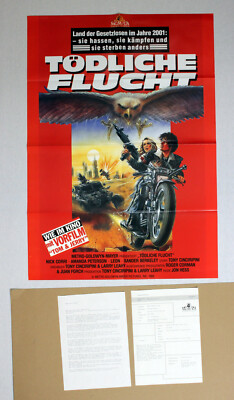 TÖDLICHE FLUCHT * VIDEO-POSTER A1 German 1-Sheet THE LAWLESS LAND ´89 Nick Corri