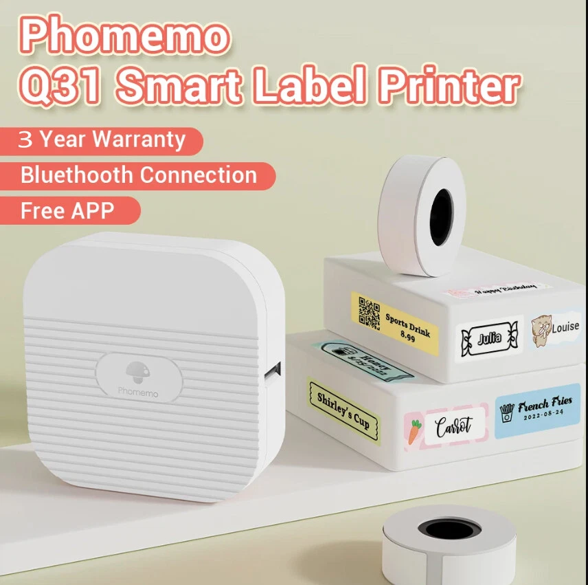 Phomemo Q31 Bluetooth Label Maker for iOS Android Handheld Sticker Printer