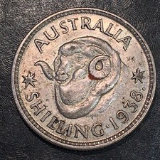 1938 (M) Australia Silver One Shilling - High Quality Scans #Q889