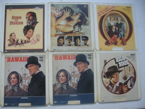 VINTAGE LOT OF 6 RCA SELECTA VISION VIDEO DISCS CED FORMAT