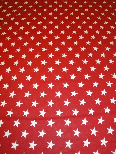 Roter Baumwollstoff GROßE weiße Sterne | Americana Old Glory Patriotischer Stoff - Bild 11 von 11