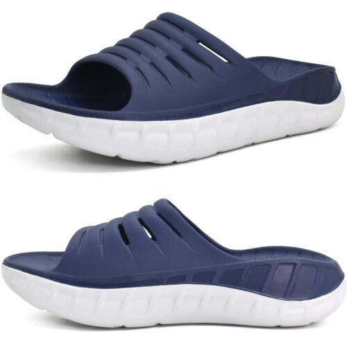 Mens Recovery Sandals Sport Comfort Cushioned Athletic Slides Orthotic Planta...
