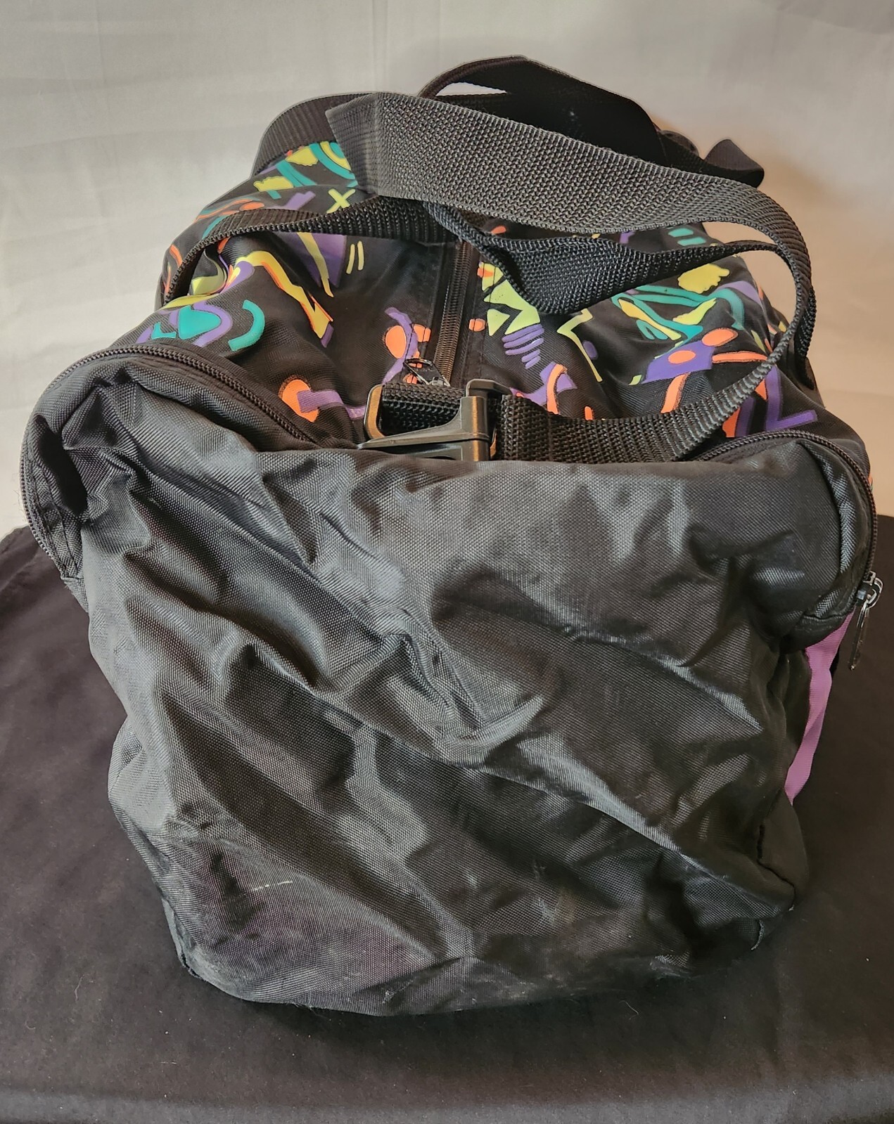 🚨🔥Vintage 80s 90s Nike Multi Color Gym Duffle Bag Rare! Jordan Flight Air EUC image 10