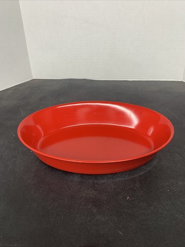 VINTAGE ONEIDA DELUX 3360 MELAMINE DINERWARE OVAL BOWL, Ketchup Red, 10 X 7"