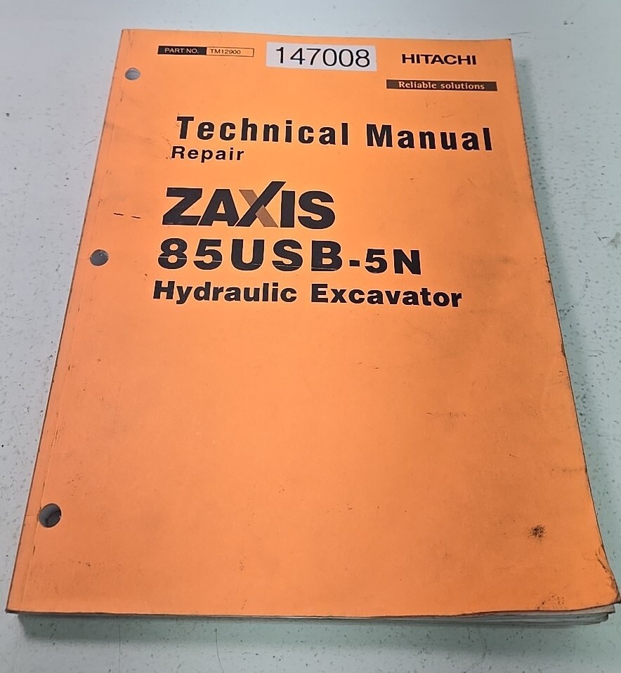 HITACHI ZAXIS 85USB-5N EXCAVATOR Technical Shop Service MANUAL