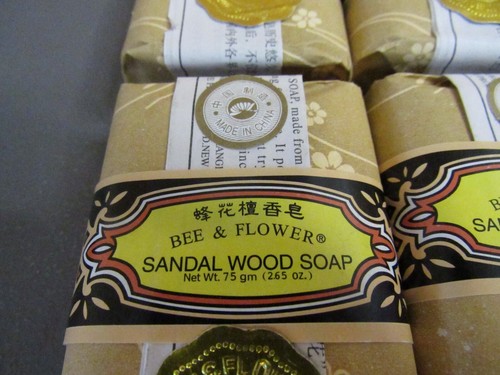 Menge 4 Biene & Blume - Chinesische Sandelholz Seife Länge 5,842 cm 2,65 Unzen - Bild 3 von 4