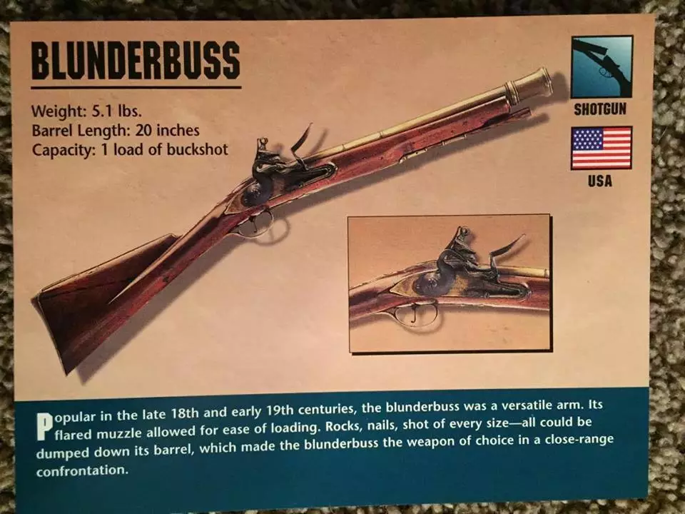 Blunderbuss Gun Classic Firearms PHOTO CARD from Atlas