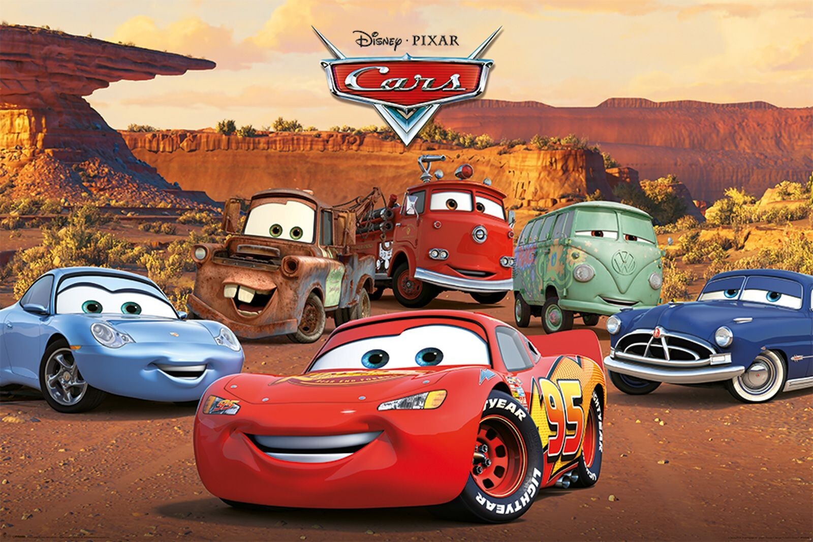 Cars Disney movie Poster 61x91.5 cm | 24x36 inch New Lightning McQueen