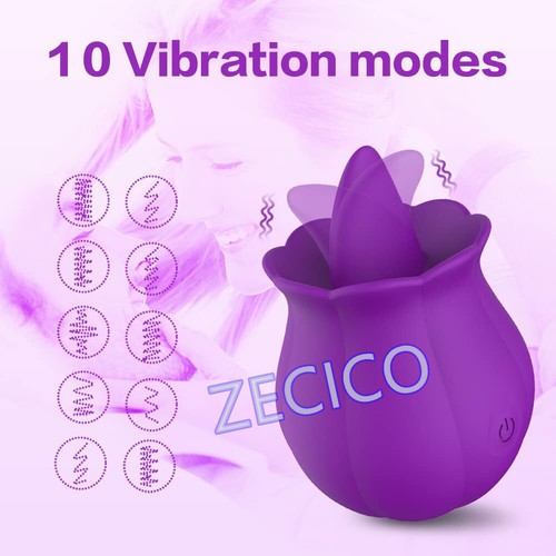 30 speed Rose Female Anniversary Female Birthday Gift Massage Tongue Licking NEW - Picture 16 of 83