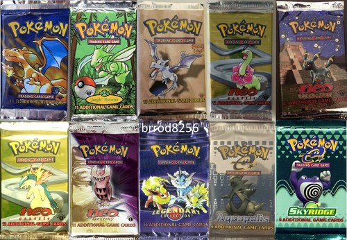 Pokemon Cards Booster Packs Only 400 Packs Total Base Set Aquapolis Skyridge Neo