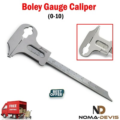 Dental Boley Gauge Vernier Caliper Laboratory Sliding Measuring Guage BEADEN 