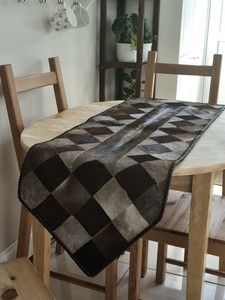 Details About Cowhide Table Runner Leather Table Table Top Chemin De Table En Peau De