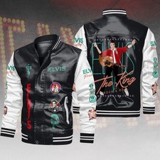 Elvis Presley Leather Bomber Jacket