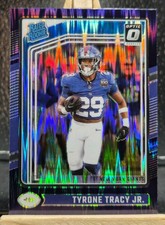 TYRONE TRACY JR RC 2024 Panini Donruss Optic #259 PURPLE SHOCK PRIZM Giants
