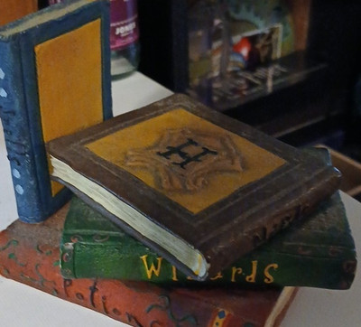 Harry Potter Resin Fantasy Bookends 3D Effect Painted Multicolor Wizards