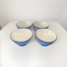 VTG Set Of 4 Ceramiche Egizia Hand Decorated & Painted 5.5” Bowl Multi Colored