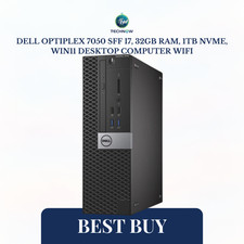 Dell OptiPlex 7050 SFF i7, 32GB Ram, 1TB NVME, Win11 Desktop Computer WiFi