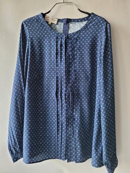 Women Maison Common Shirt Navy Silk 38 / M / 46
