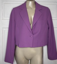 Jason Wu Lavender Cropped Tailored Jacket Blazer Size Large