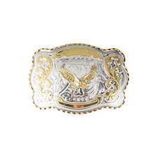 1 1/2" Big Gold Eagle Western Belt Buckle - Style 1. 5 1/2" x 3 7/8".