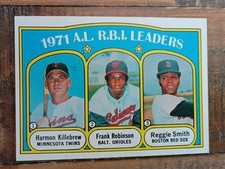 1972 Topps - League Leaders Frank Robinson, Harmon Killebrew, Reggie Smith #8HOF