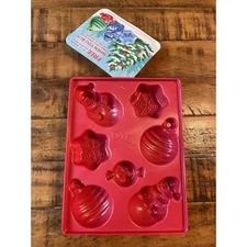 Jello Jigglers Christmas Happy Holidays Mold Red NEW