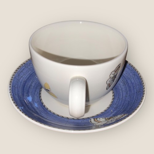 Wedgwood Sarah’s Garden 2x Cup & Saucers Blue Citrus Aurantifolia New with Label - Imagen 6 de 10