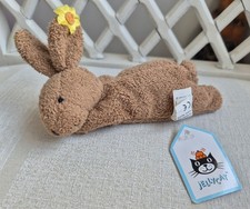 Jellycat Flower Flopsy Bunny Brown Tiny Rabbit Yellow Flowers VGC Tagged Retired