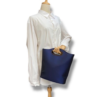 Vintage Gucci Navy Satin Handbag Authentic 