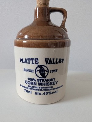 Leere Platte Valley Corn Whiskey Steinzeug Kanne 70cl McCormick USA