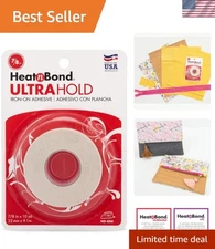 HeatnBond UltraHold Adhesive 7/8" x 10 Yards - No Sew Solution for Crafts