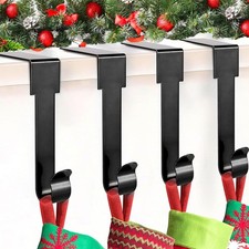 Christmas Stocking Holders for Mantle 4 Pack Adjustable Stocking Holder Non-Skid