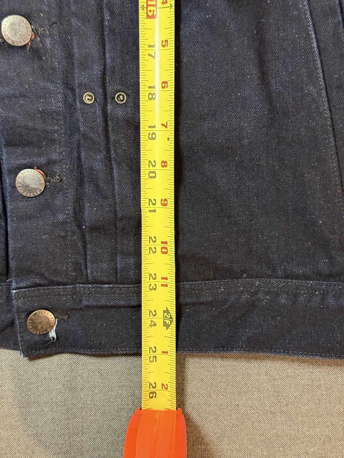 Freenote Classic Cloth Denim Riders Jacket Raw Fleck Indigo Small image 15