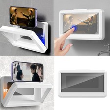 Bathroom Phone Holder Waterproof Touchable Case Wall Mounted All Covered Box