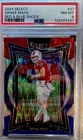 Drake Maye [Black Red Prizm Shock] #27 2024 Panini Select PSA 8