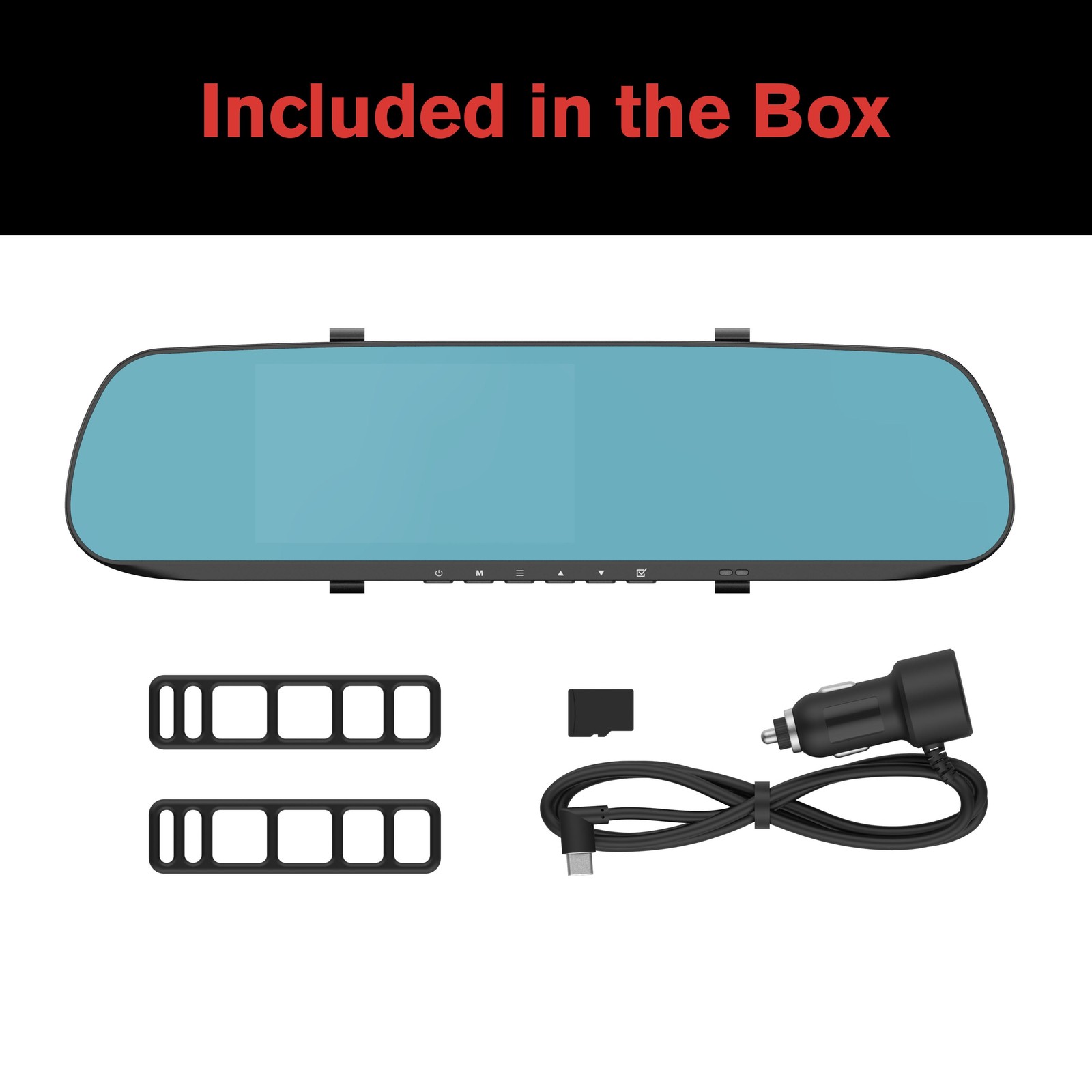 1080P Roadcam Mirror Dash Cam with G-Sensor and 4.7" Monitor