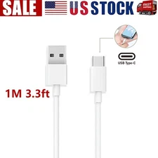 USB-C to USB-A Fast Charger Cord 1-Pack White 3.3FT USB to USB C Charging Cable