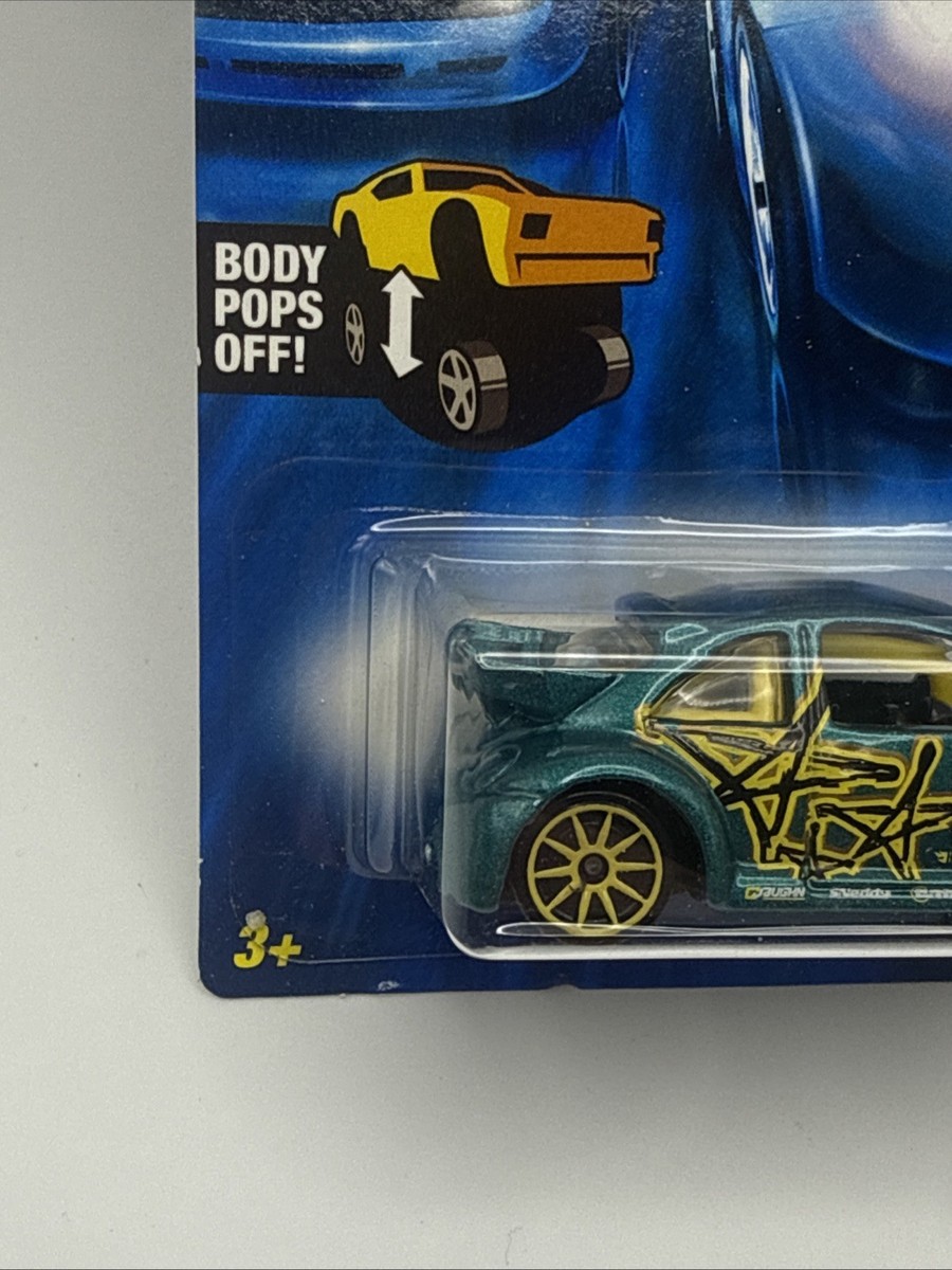 2007 Hot Wheels Volkswagen New Beetle Cup 39/180 - Teal - Pop-Offs