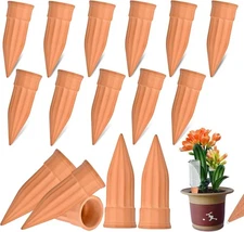 16 Pack Terracotta Plant Waterers - Self Watering Spikes and Watering Stakes for
