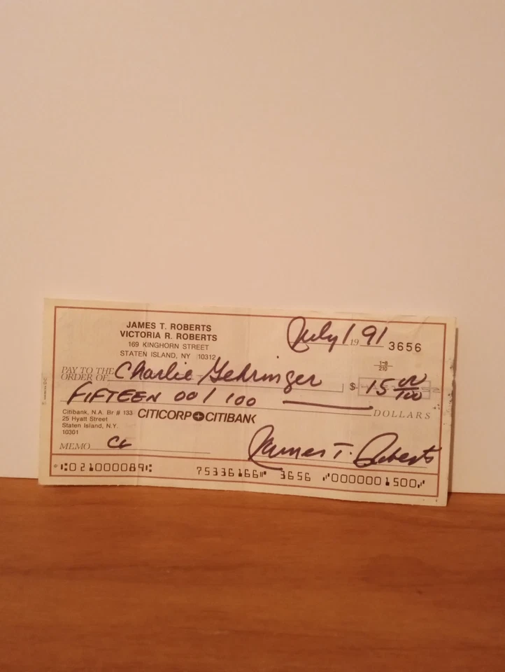 Charlie Gehringer Signed Personal Check JSA certified(CB99387) - Image 2 of 4